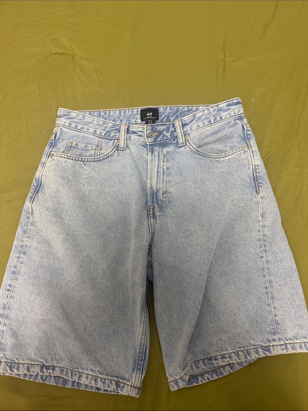 H&M Light Wash Blue Denim Shorts